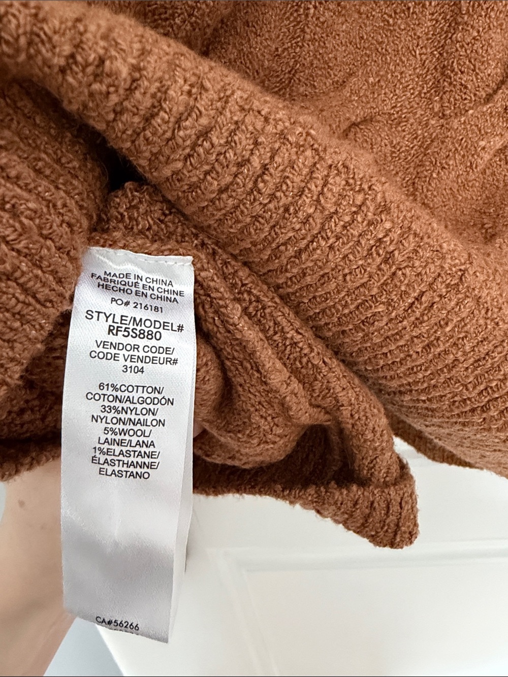 Splendid cable half placket sweater in caramel - Picture 11 of 12